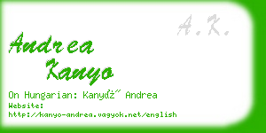andrea kanyo business card